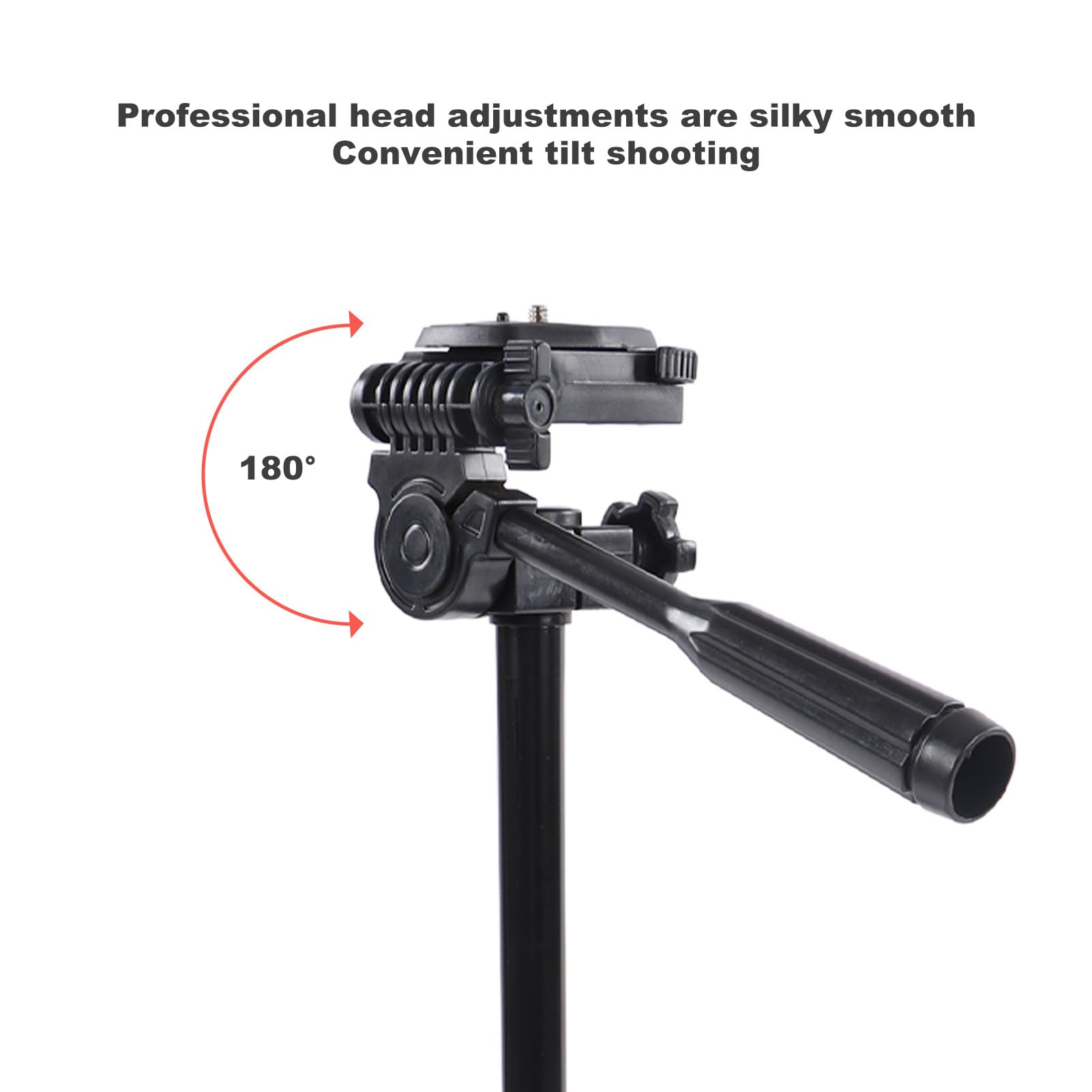 Soporte para Trípode para Teléfono, Aleación de Aluminio, Trípode para Palo Selfie Extensible Portátil, Soporte para Teléfono con Rotación de 360 ​​Grados para Transmisión en