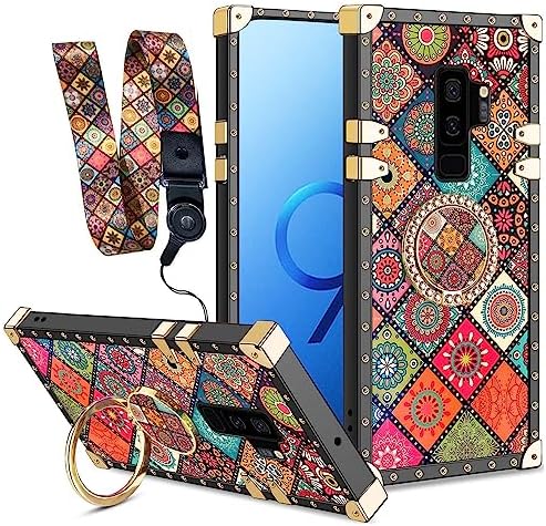 Amazon.com: Easyscen Phone Case for Galaxy S9 Plus with Holder Ring & Lanyard Girls Women ...