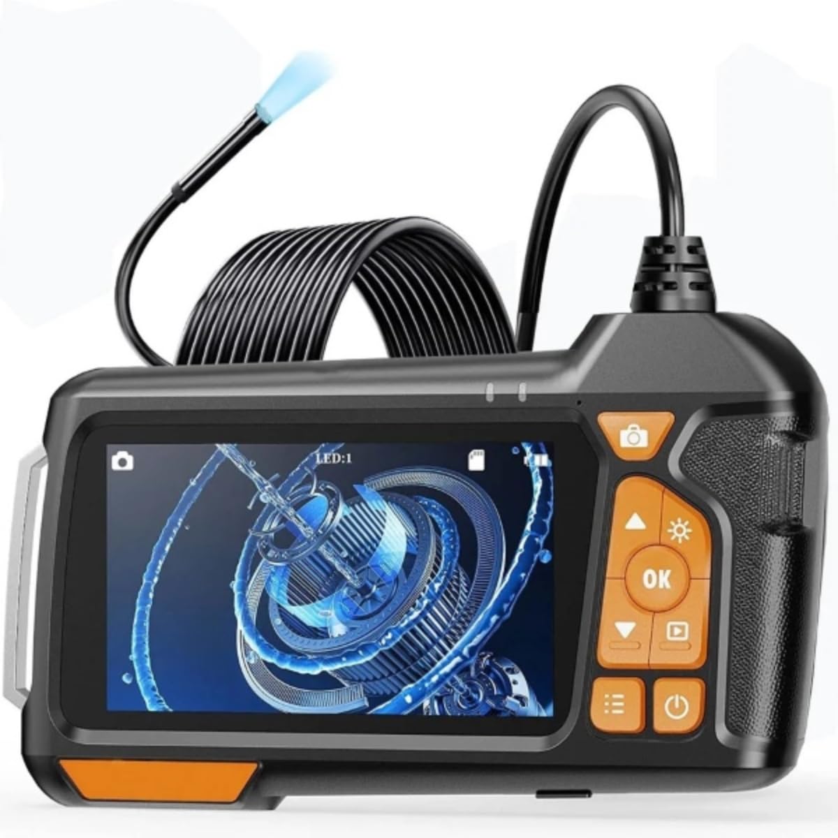 Endoscopio con Telecamera per Ispezione Tubi 10 m – Telecamera Endoscopica ad Alta Risoluzione per Videoispezione Tubazioni, Compatibile Android per Controlli in Spazi Stretti – LumiScope