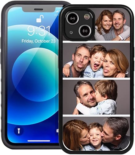 Miniatura 8 de Guard Dog Funda personalizada para iPhone 13 Mini, foto personalizada, haz tu propia funda híbrida protectora (negronegro)