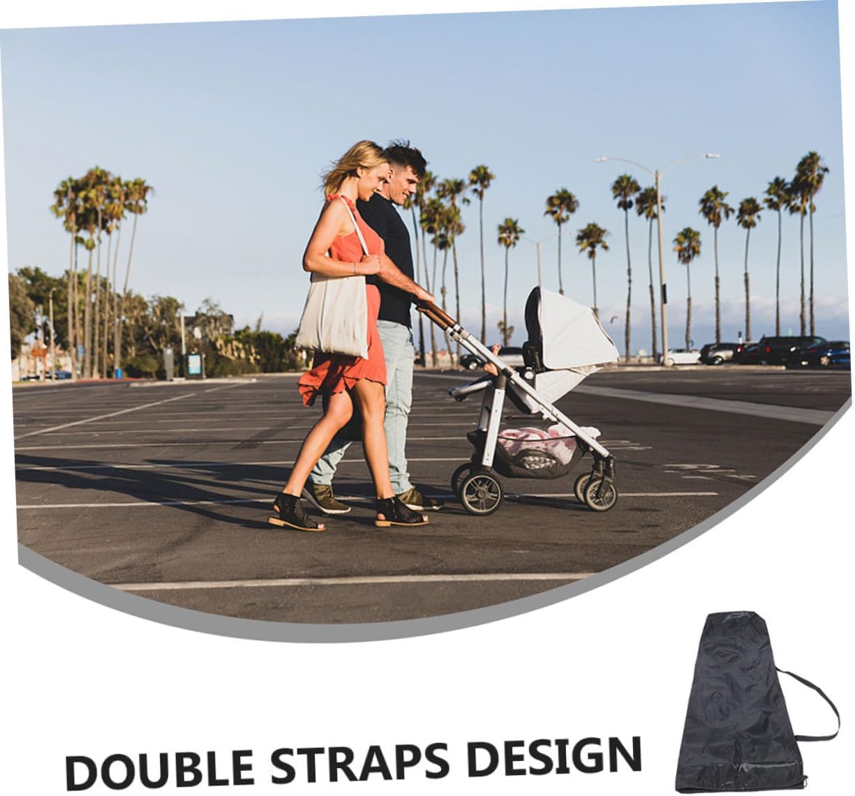 MERRYHAPY 2Pcs Umbrella Stroller Travel Bags Stroller Cover for Airplane Travel Gate Check Bag for Convenient Storage Lightweight Material Compatible with Strollers