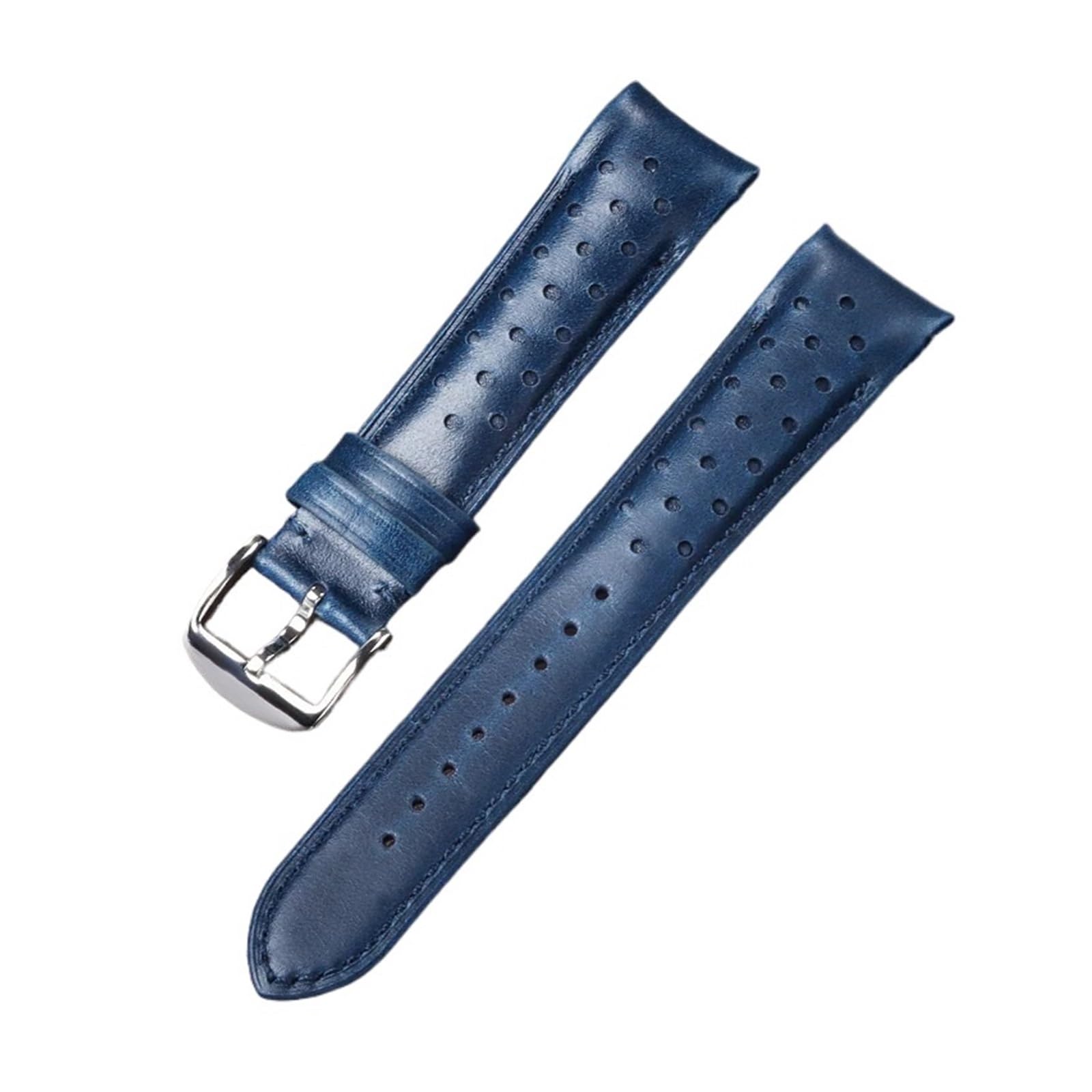 YINGO Bransoletka z prawdziwej skóry Zakrzywiona opaska końcowa 20 mm 22 mm woskowana olejem bransoletka ze skóry bydlęcej do Seiko Męska bransoletka Uniwersalne akcesoria