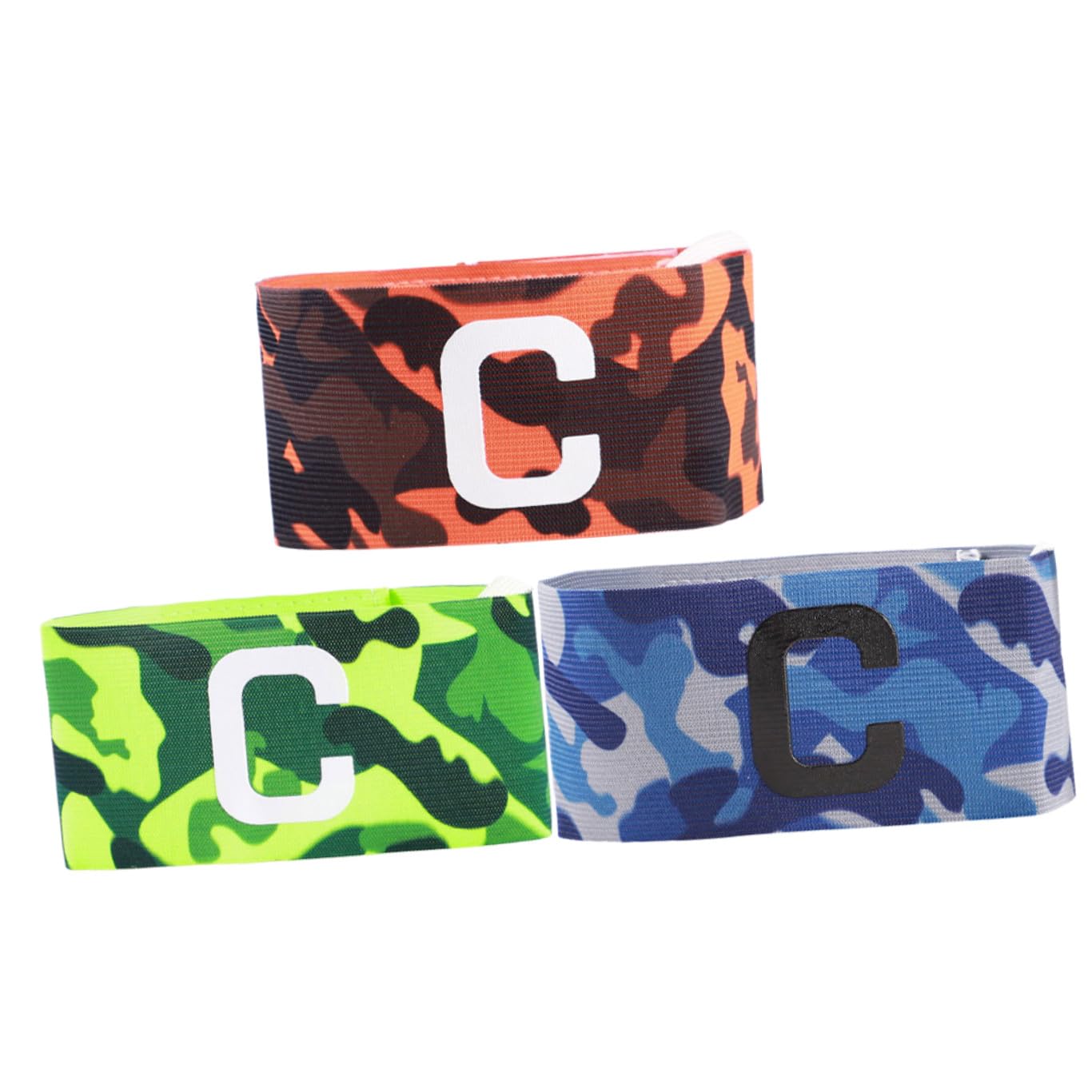 Milisten Fasce Regolabili per Calcio Bracciali Elasticizzati Nylon per Corsa Notturna Armbands per Sportivi Alta visibilità E Comfort per Team Calcio Camouflage