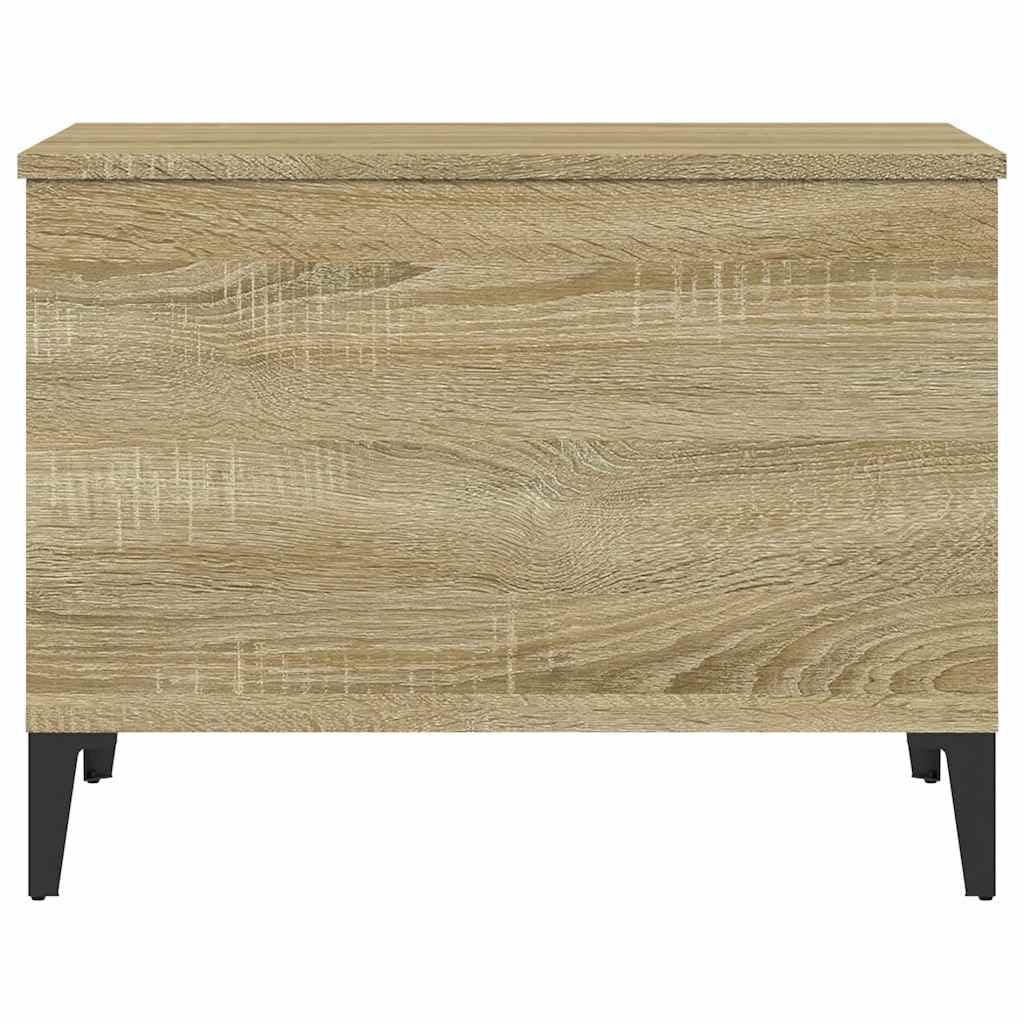 vidaXL Mesa de Centro Madera contrachapada Roble Sonoma 60x44,5x45 cm