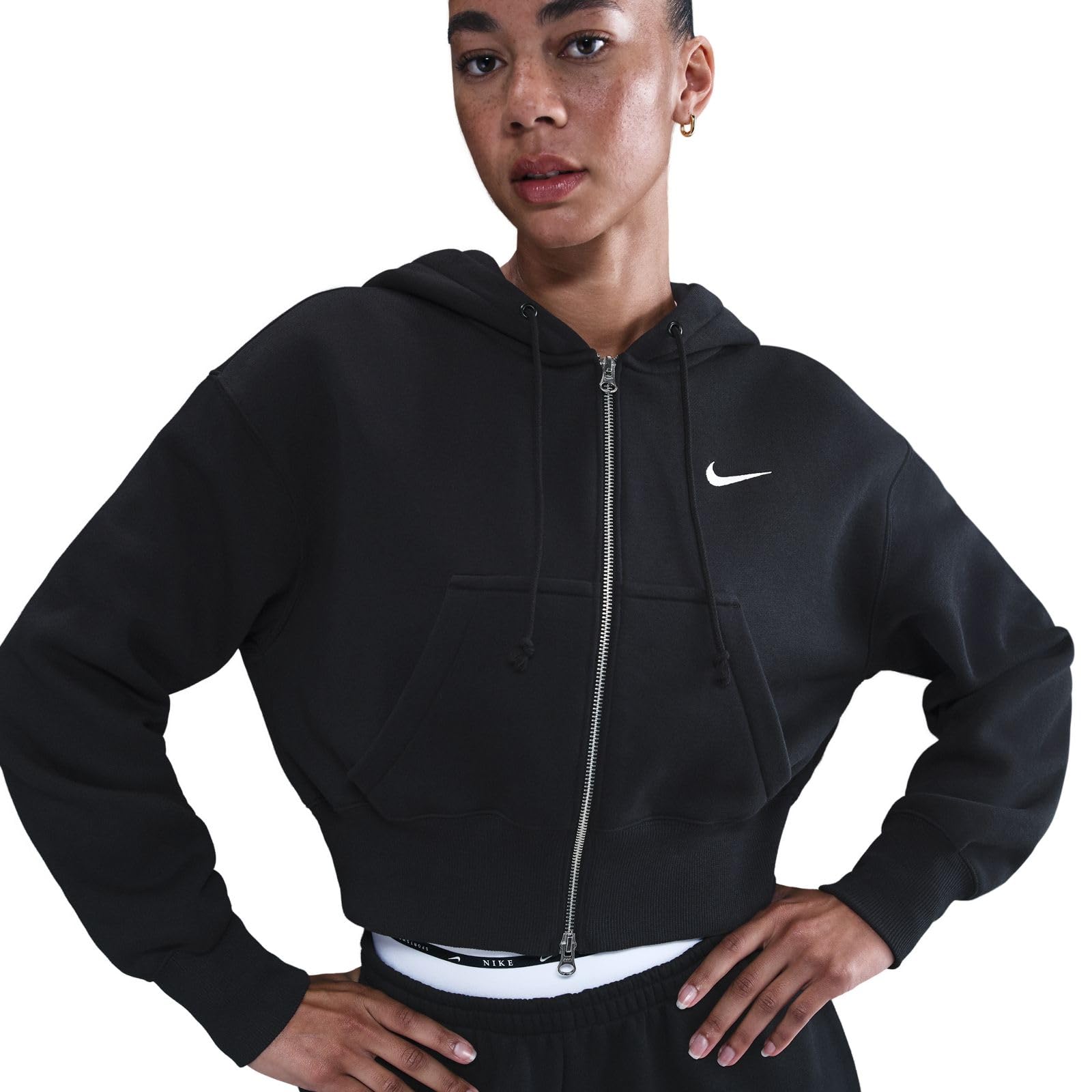 Nike Sportswear HV2426 Phoenix Damska kurtka polarowa z krótkim krojem i szerokim krojem
