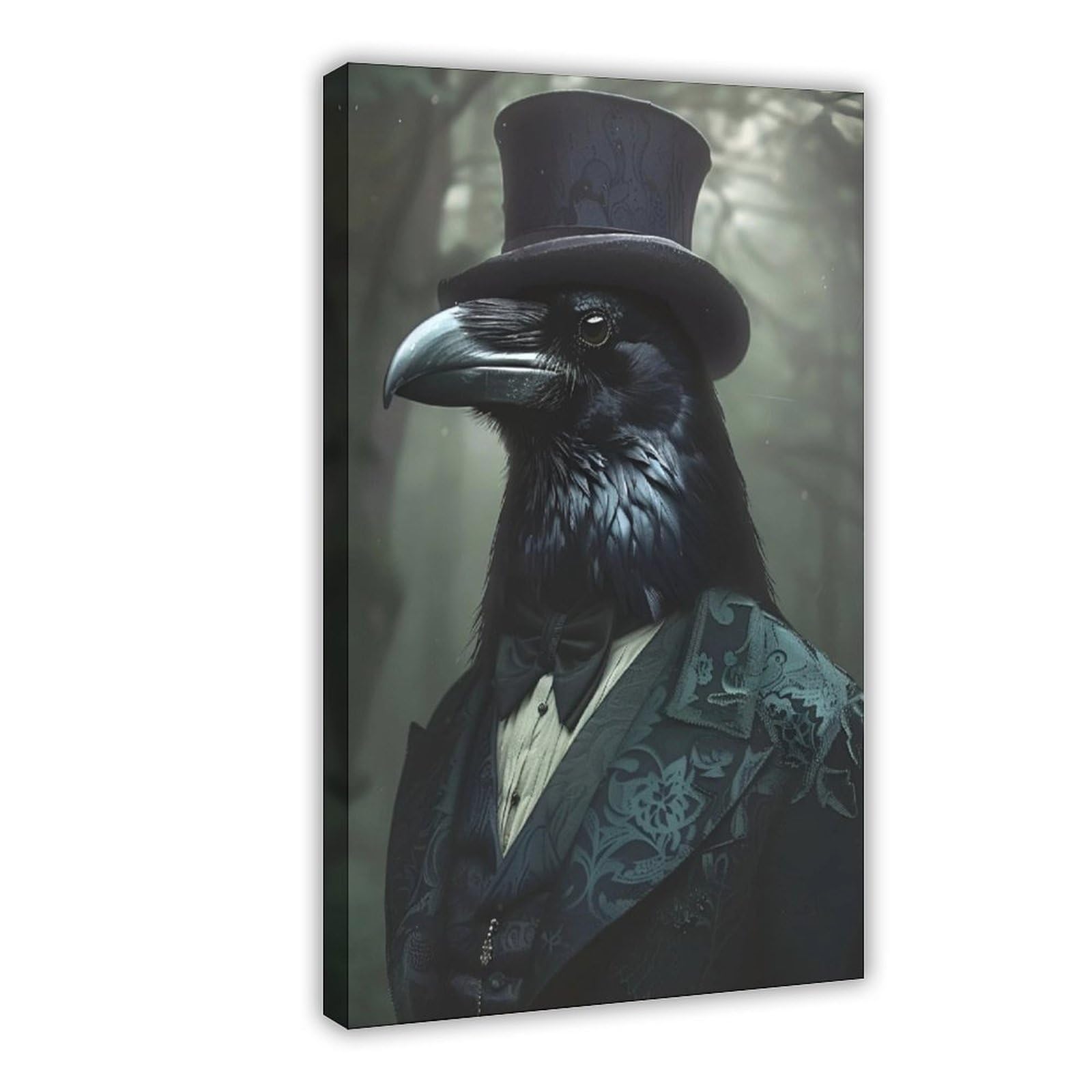 Bareronor Gothic Raven Canvas Poster for Dorm Room Decor Gift