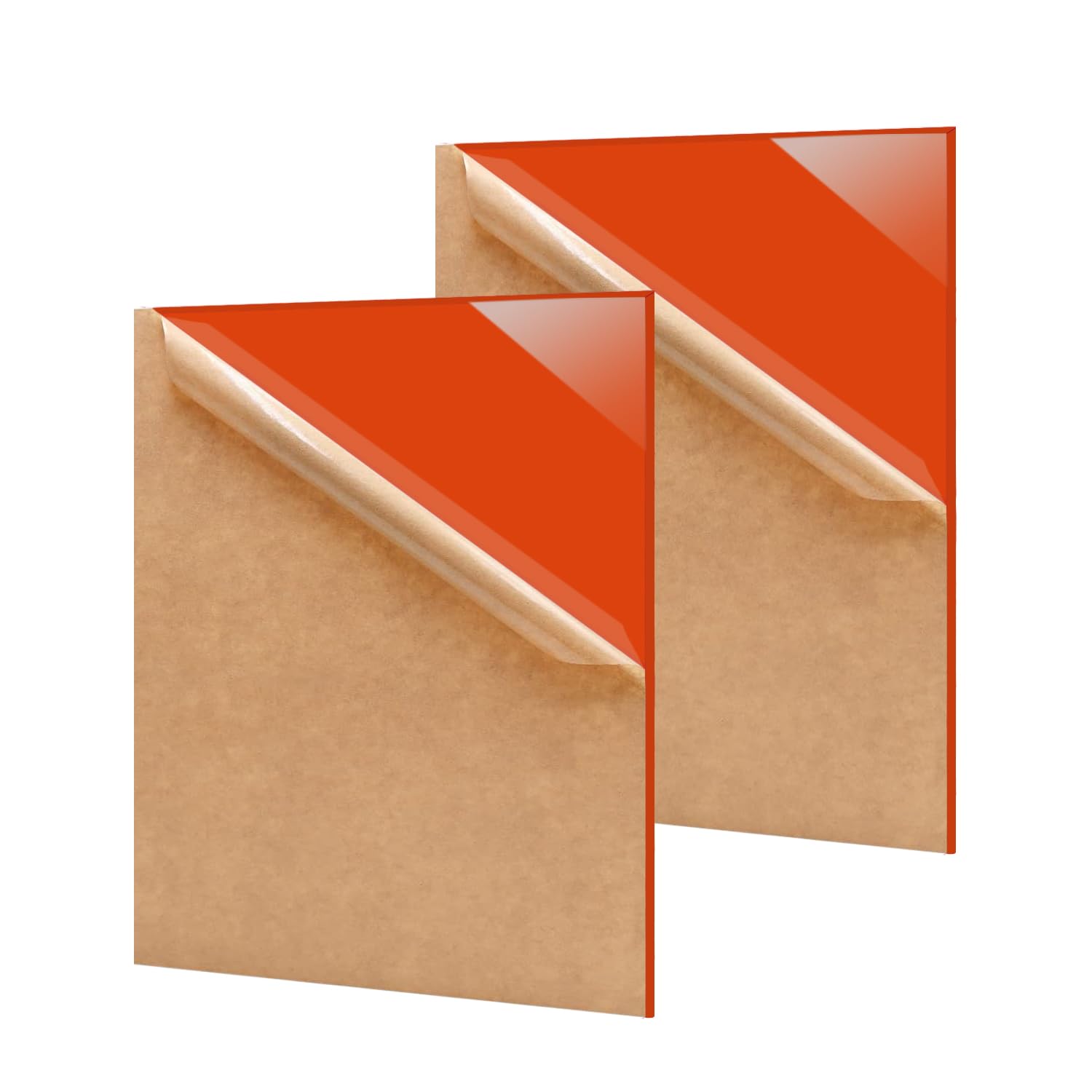 Red Acrylic Sheets - 2 Pack for Laser Cutting & Crafts -24