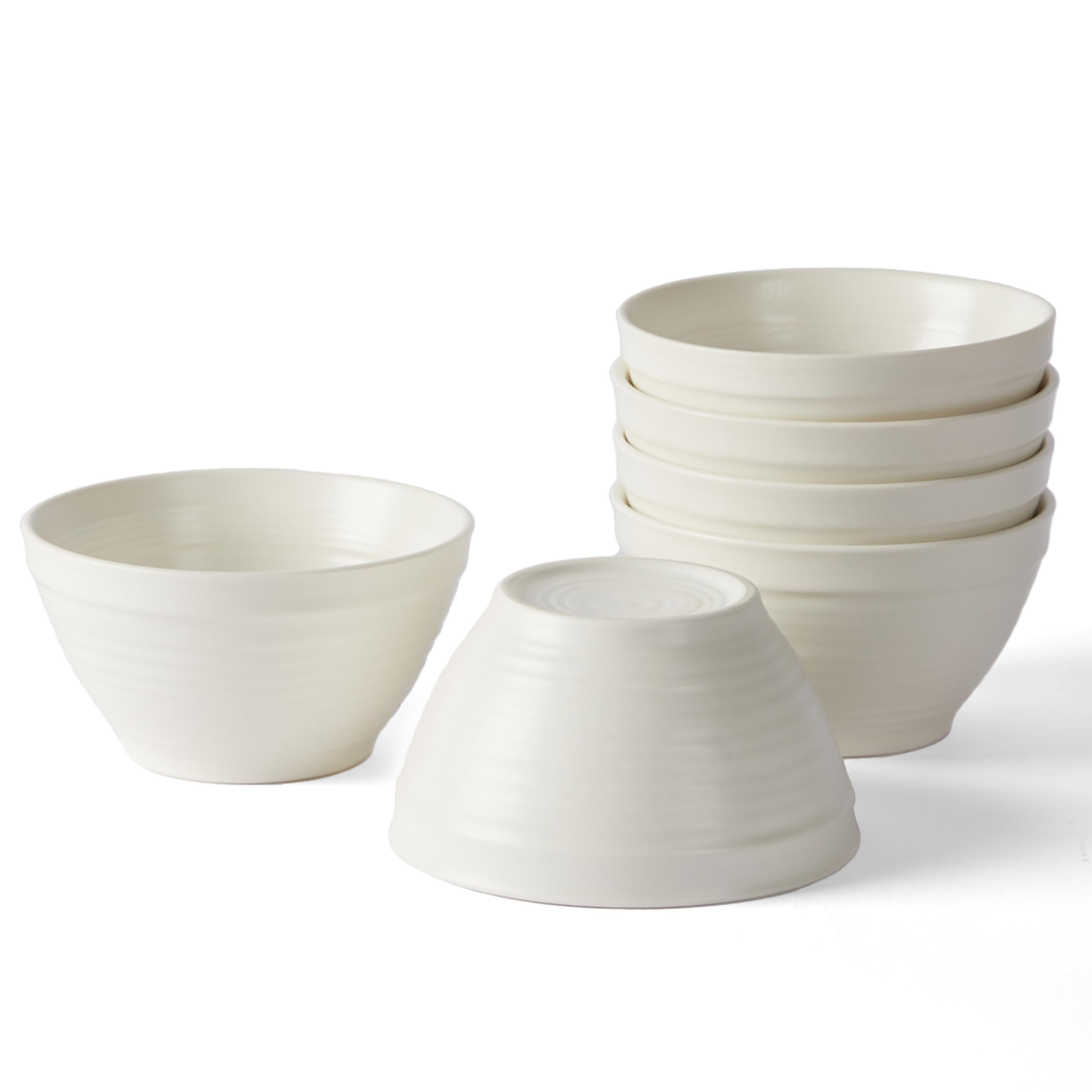 Jiwoo Müslischalen Bowl Schüssel 6er Set, 370ml Suppenschalen Dessertschalen für Nudeln, Salat, Obst, EIS