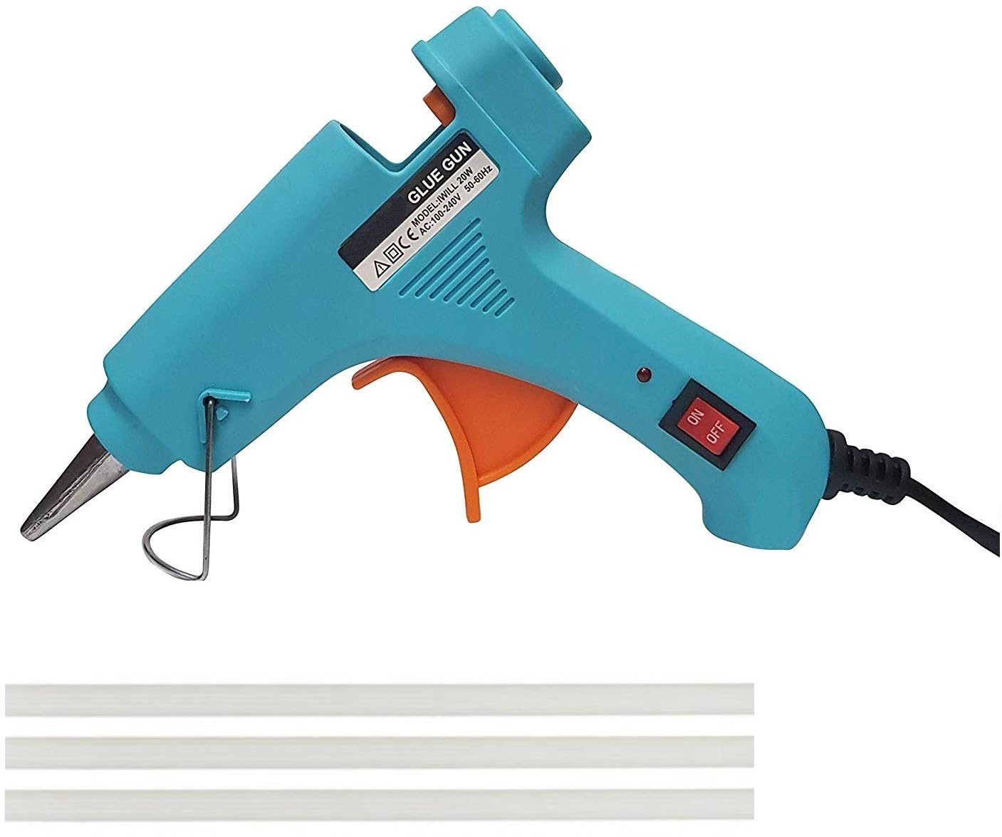 Hot Glue Gun with Glue Sticks | 20W Hot Melt Glue Gun With Anti Drip For Arts And Crafts, DIY Projects |Leak Proof Glue Gun With Strong Gumming Glue Sticks (3 Sticks, Firozi)-image-37