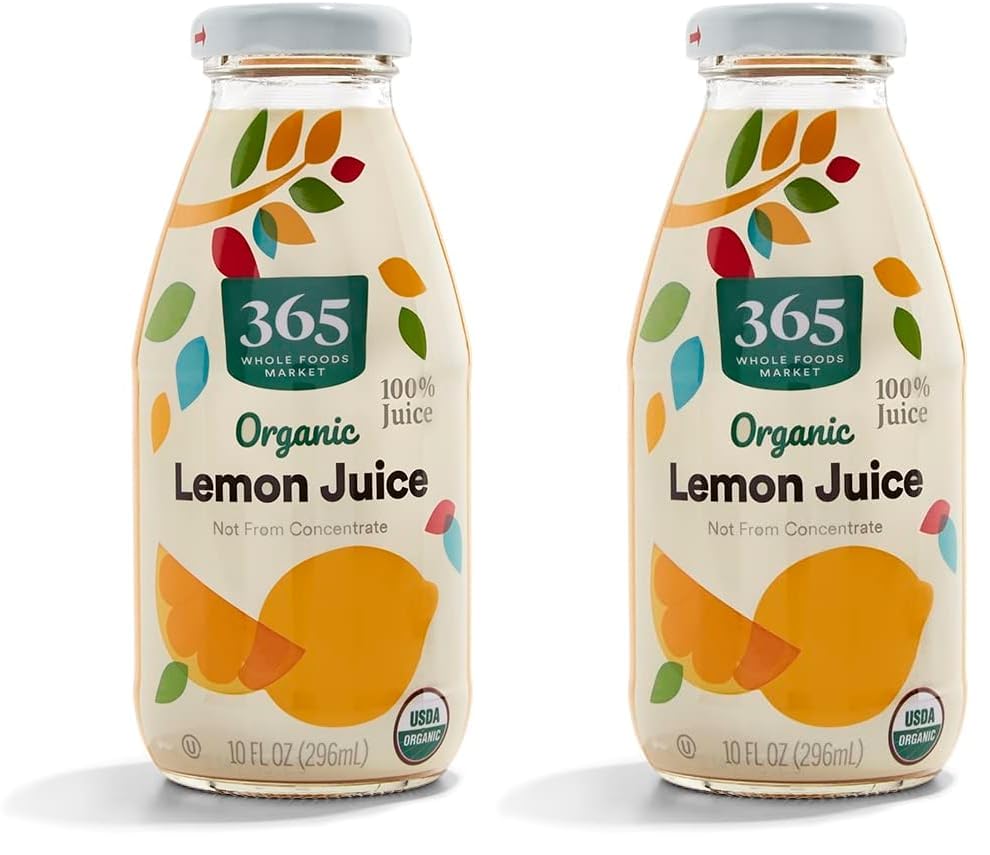 365 by Whole Foods MarketOrganic Lemon Juice, 10 Fl Oz (Pack of 2)