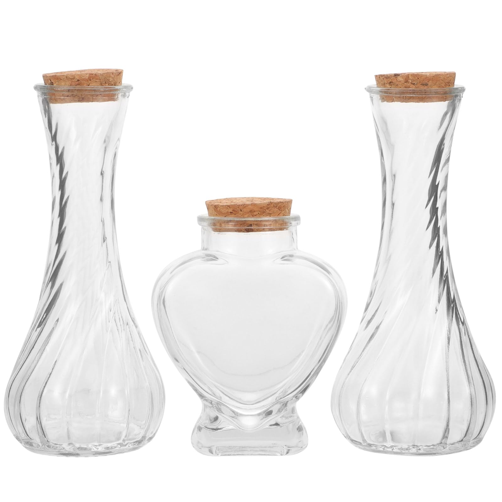 Bouteilles verre cérémonie de sable mariage cœur rangement origami réutilisables