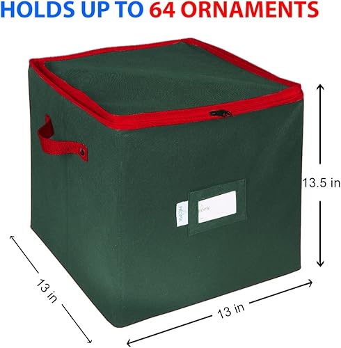 Miniatura 6 de ProPik Caja de almacenamiento de adornos de Navidad, 4 niveles con capacidad para hasta 64 bolas de decoración de adornos navideños, contenedor de