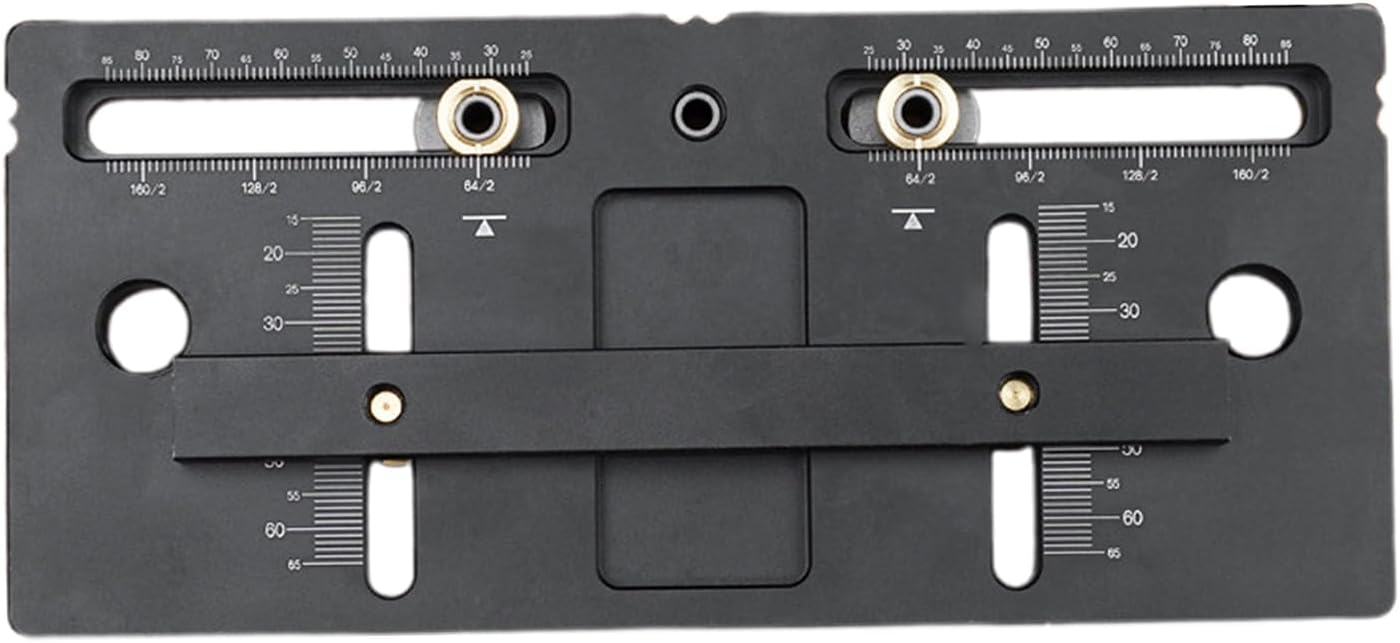 Cabinet Hardware Jig Tool | Adjustable Aluminum Alloy Guide - Cabinet Knob Jig Drill Guide for Doors - for Cupboard Kitchen Bathroom Garage Homeowners Woodworking Hobbyists