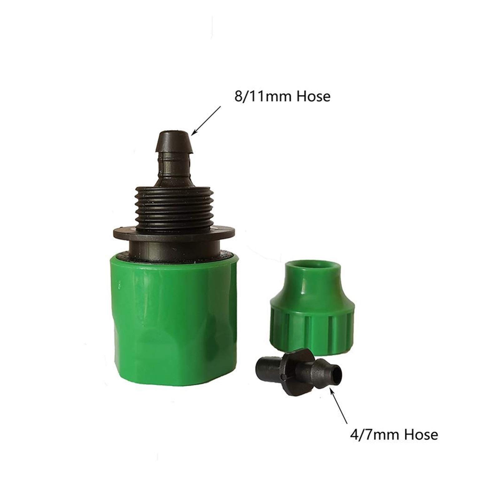 Riego del césped de rociadores 1/2 "3/4" 1 "Distribuidor de manguera Sistema de riego 4 vías Conector de manguera de agua 16 mm Conector rápido Jardín Conector de grifo