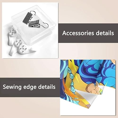 Miniatura 2 de Tapiz Saint Seiya, para dormitorio, sala de estar, arte para el hogar, manta colgante de franela de 60 x 51 pulgadas