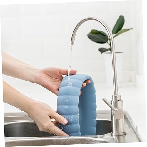 Miniatura 7 de FRCOLOR U Shaped Neck Hot Water Bag with Plush Cover Knitting Sleeve Leak Warm Compress for Neck Care Home Travel Random Color
