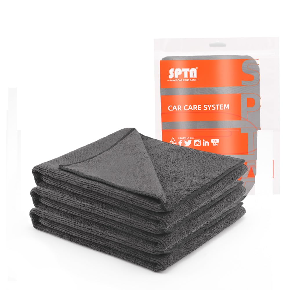 SPTA Car Microfiber Towels, Sport & Workout Towel - Gym, Exercise, Fitness, Spa, Ultra Soft, Super Absorbent, Fast Drying Premium Microfiber, 320gsm,