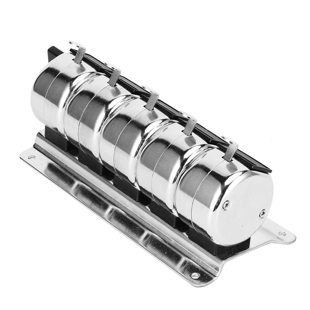 Compteur de Pointage à Main en Métal, Compteurs de Pointage à 4 Chiffres et 5 Unités, Compteur Mécanique en Acier Inoxydable, Compteur à Clic Manuel, Argent