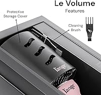 Vista 5 de L'ANGE HAIR Le Volume Cepillo Secador de Cabello de Titanio 2 en 1 Cepillo de Aire Caliente para Secar y Peinar el Cabello Barril Ovalado Iónico