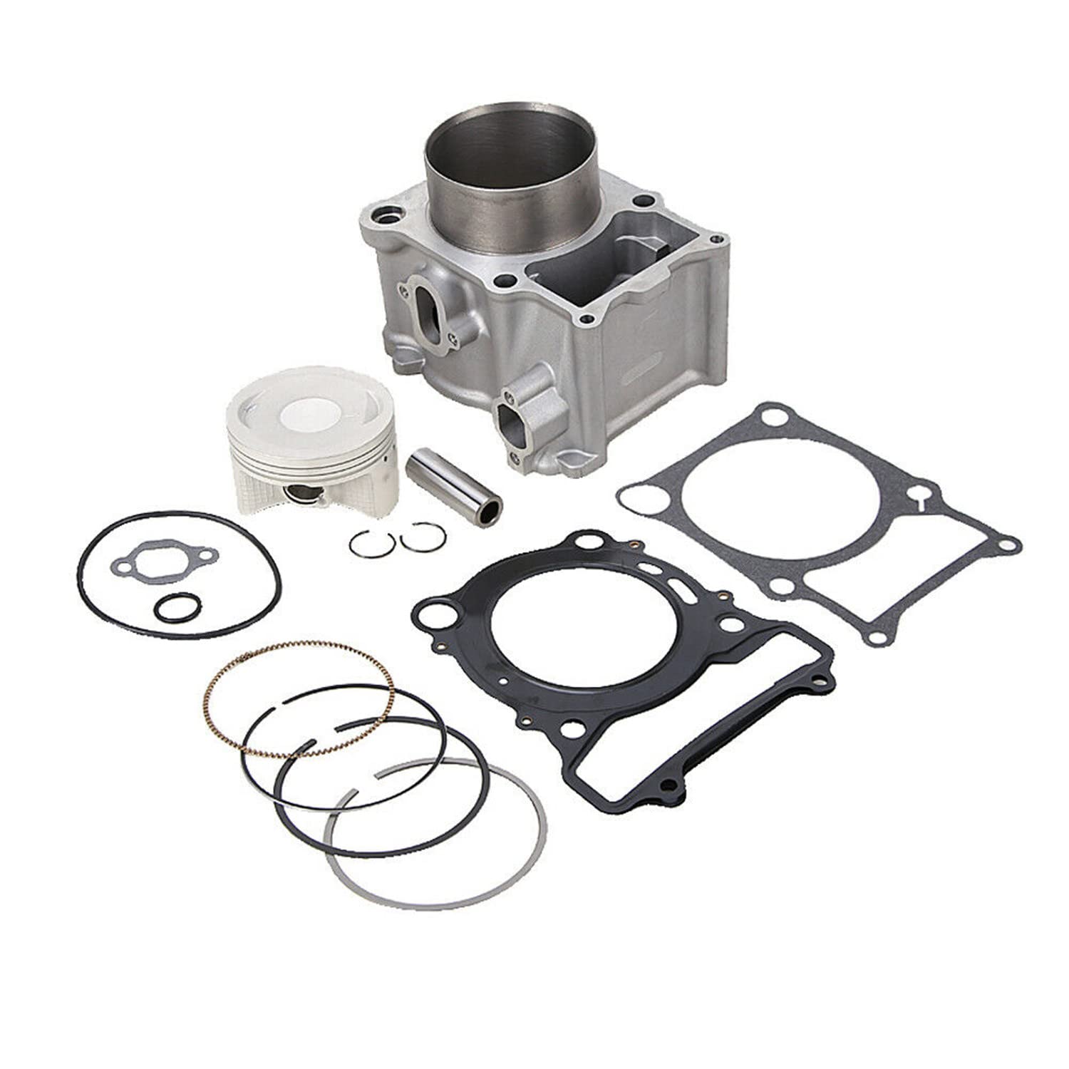 Cylinder Piston Gasket Top End Kit 84.5mm Compatible with Yamaha Kodiak 400 2007-2008 Grizzly 400 YFM 400 2000-2006 After-Market Parts