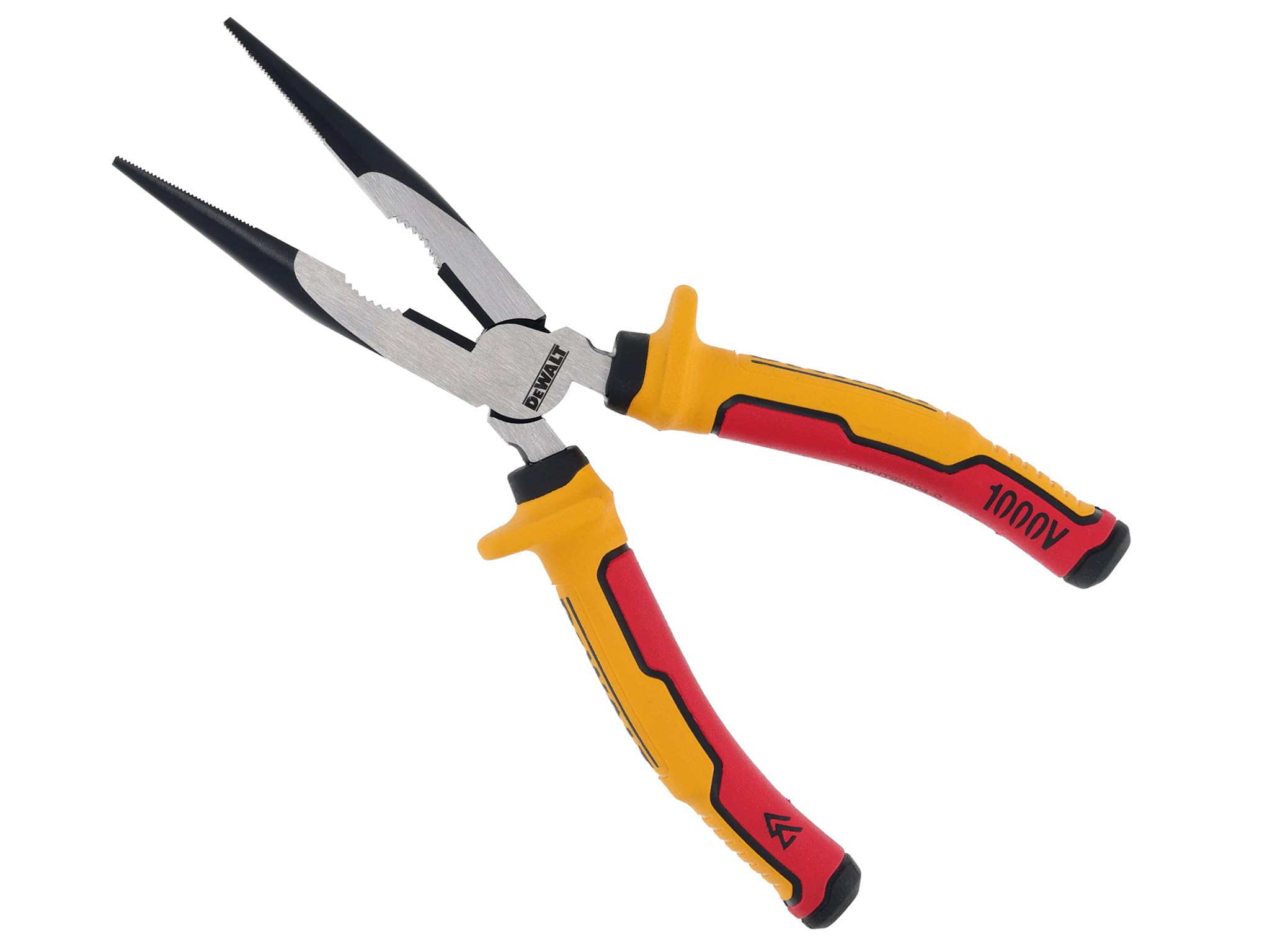 Dewalt VDE Long Nose Pliers 200mm, Approx. Hardness 61±2 HRC and Depth is 1.5±0.5mm, Multi - Image 2