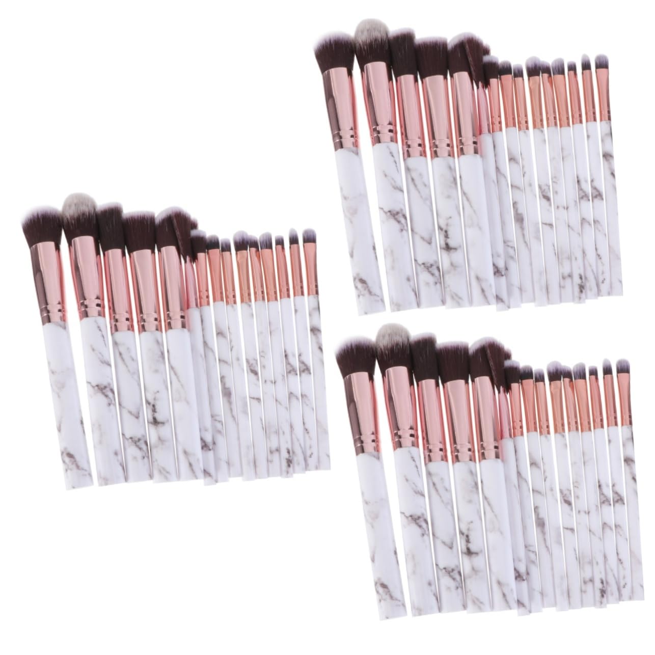 minkissy 45piezas Pinceles De Maquillaje De Mármol Set Profesional De Brochas Mango De Plástico Herramientas Cosméticas Suaves Para Uso Diario y Profesional