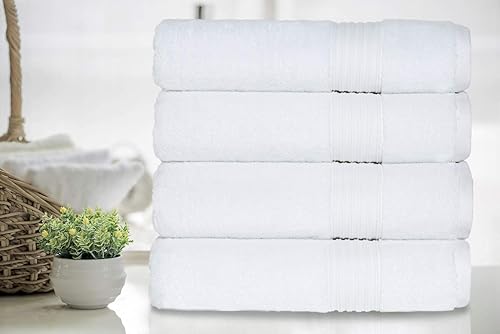 Miniatura 4 de PESHKUL Premium Luxury Collection Toallas de baño turcas 100% algodón 27x54  Juego de 4 toallas de baño suaves para baños  Super absorbentes