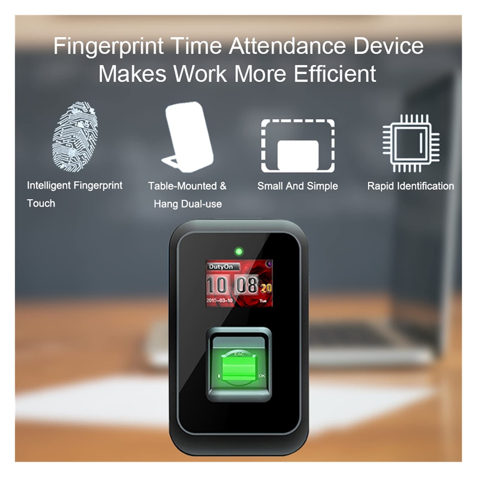 Biometrische Zeitangabe USB-Fingerabdruck-Anwesenheitssystem Fingerabdrucksensor-Recorder-Mitarbeitermaschine for Büro