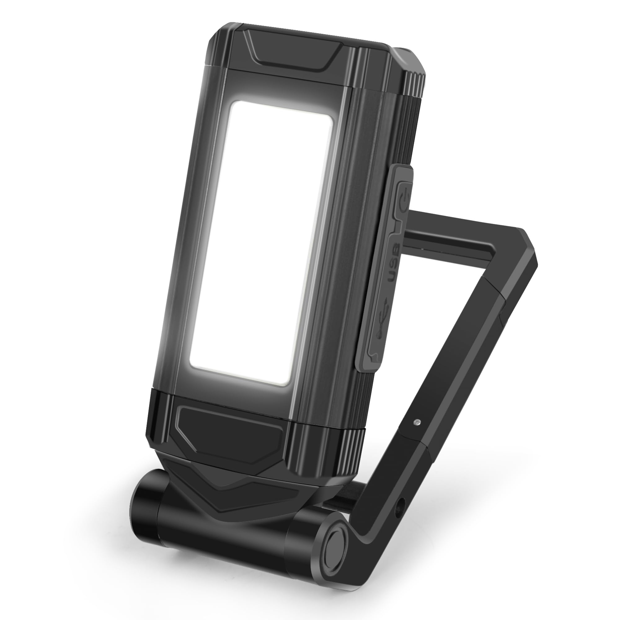 Daphomeu LED Taschenlampe mit Magnet,Ultra-helle Werkstattlampe, akkubetriebene COB-Arbeitsleuchte mit Schwenkfunktion und Magnetfuß, Werkzeug Licht ideal für Autoreparaturen, Werkstatt und Camping