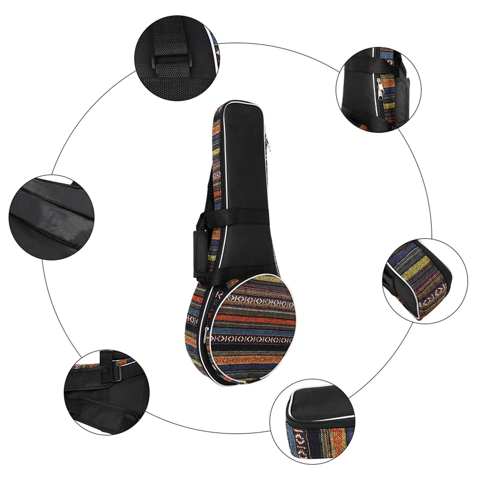 Mandolinen-Gigbag Mandolinentasche Verdickte Baumwolle Tragbare Dual-Use-Mandolinentasche Musikinstrument Zubehör erstaunlich