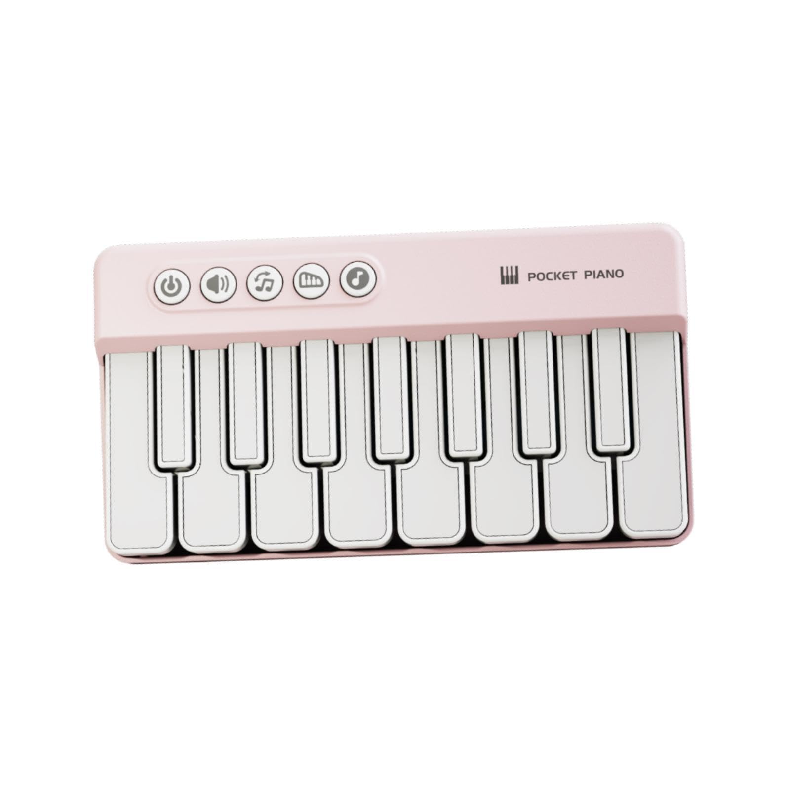 Enakshi (LABEL) Creations Light Pocket Piano Musical Pocket Piano Toy for Thanksgiving Valentine's Day Pink|Toys & Hobbies | Educational | Music & Art-image-25