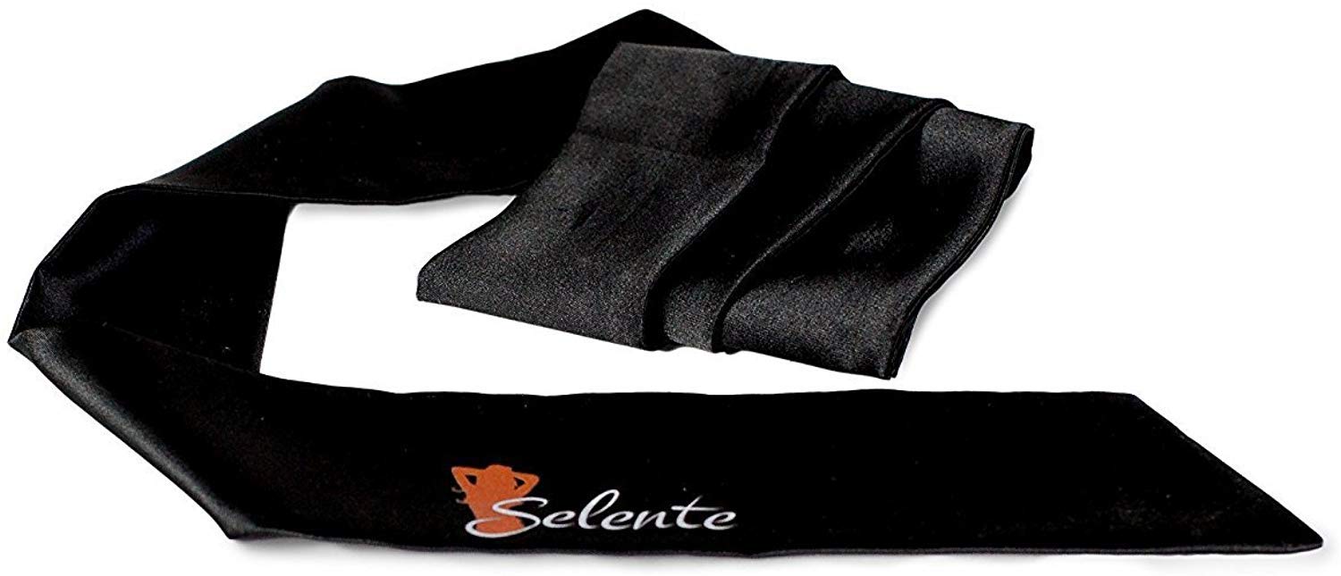 Selente Love & Fun verführerisches mehrteiliges Damen Dessous-Set, made in EU, aus BH, ggf. Strumpfgürtel, Tanga & exklusiver Satin-Augenbinde