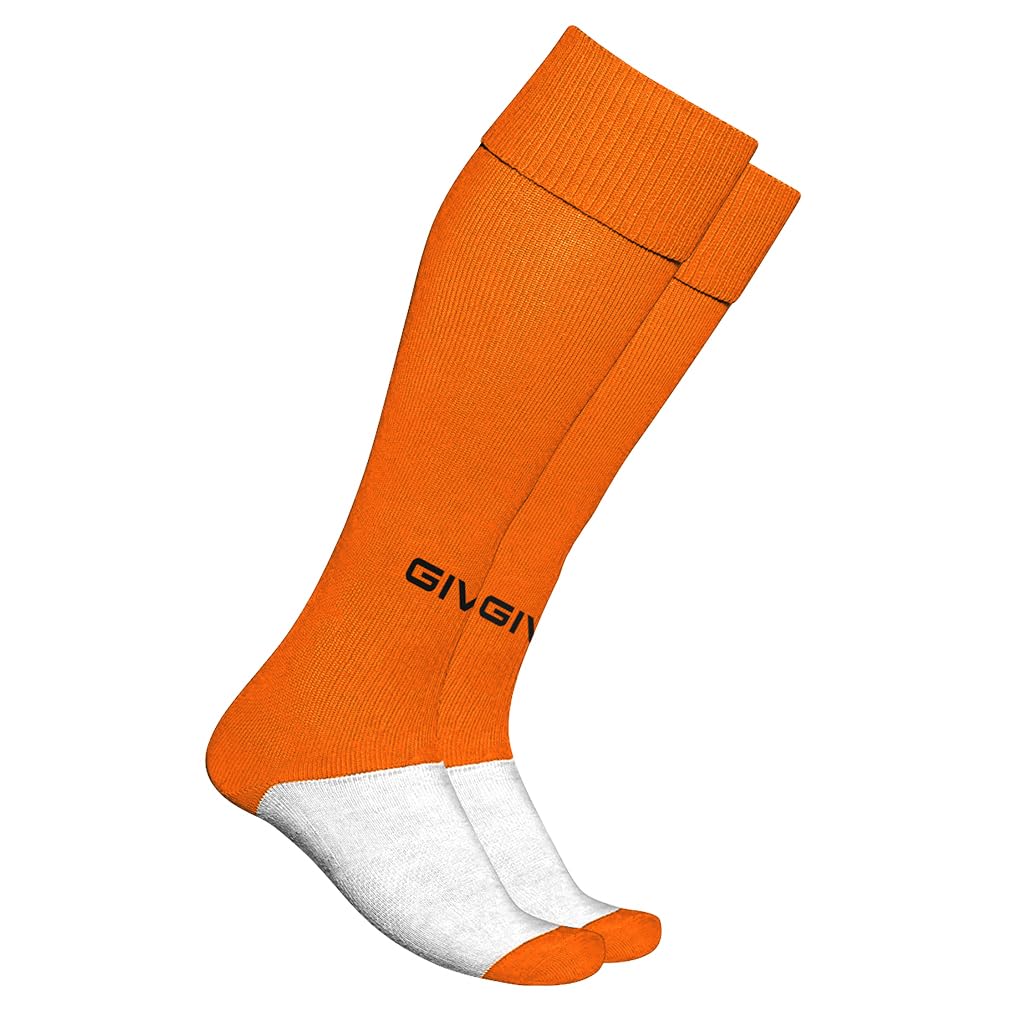 Givova Men's Soccer Socks, orange fluo, MONSIEUR UK
