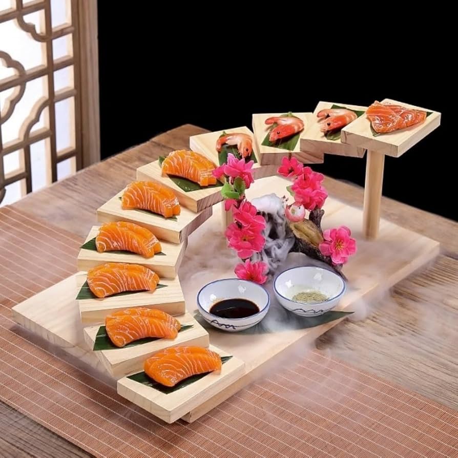 Amazon.co.jp: WXQ寿司・刺身盛り合わせ 木製階段盛り合わせ