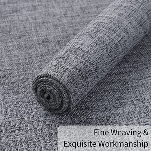 Homaxy Cotton Linen Placemats For Dining Table Set Of 6, Heat Resistant Washable Table Mats, Easy To Clean Place Mats, 13" X 19", Dark Grey #TOP5