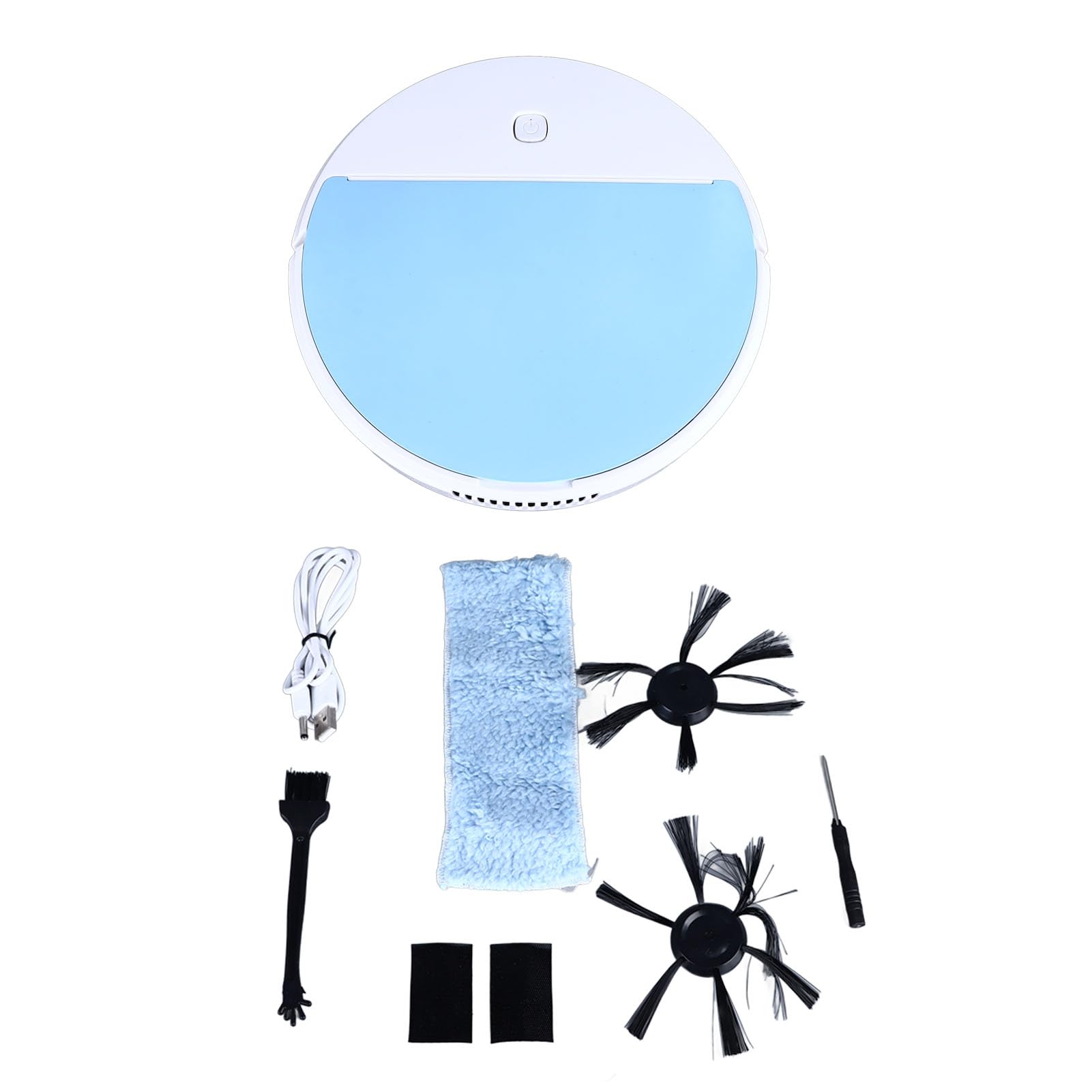 ZJchao Robot Aspirapolvere con Luce Robot Aspirapolvere Intelligente Automatico per Pavimenti e Piastrelle con Batteria 1500 MAh Autonomia di 60 Minuti Altezza di 6 Cm
