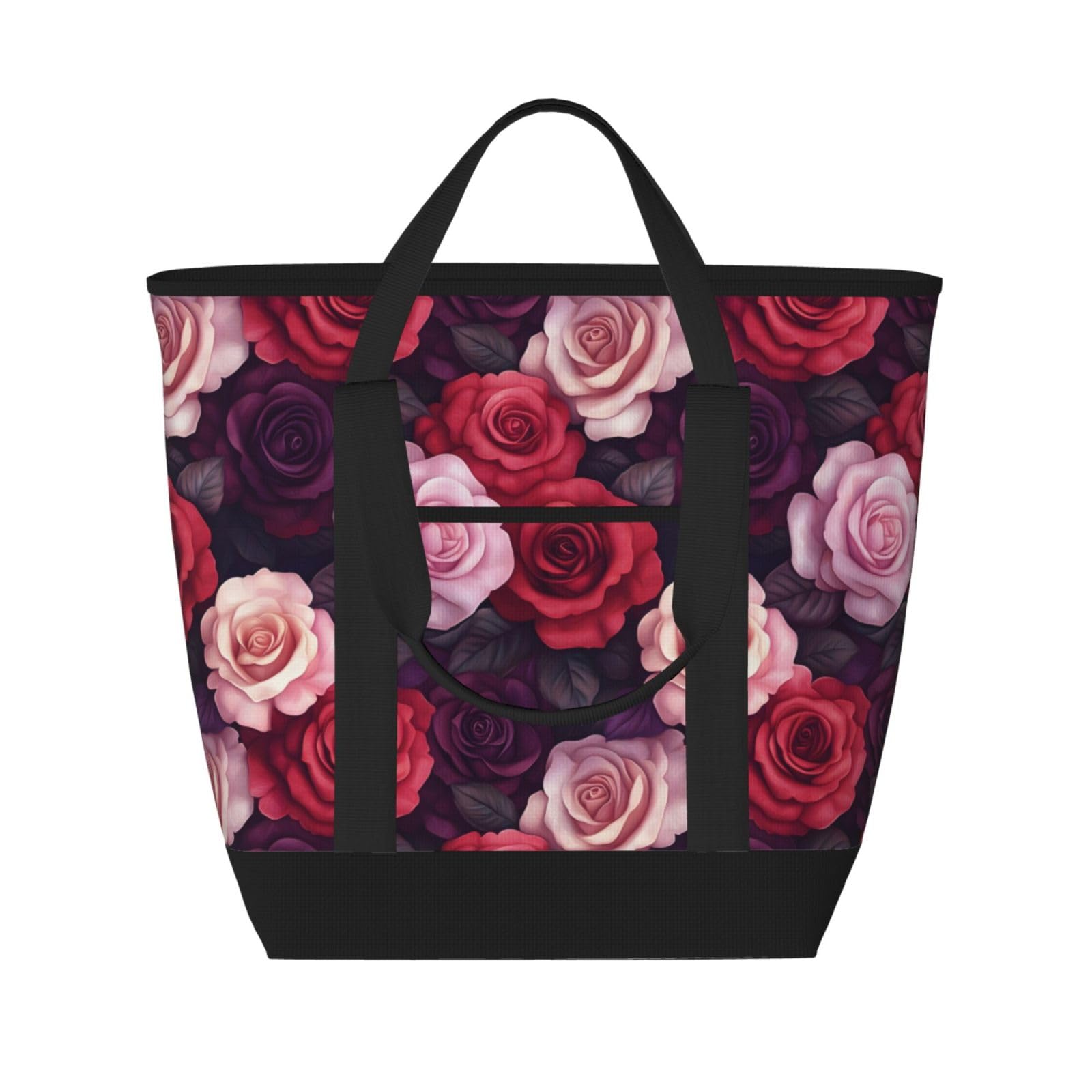 Sac d'épicerie isotherme rose grand format pour courses et repas - 8