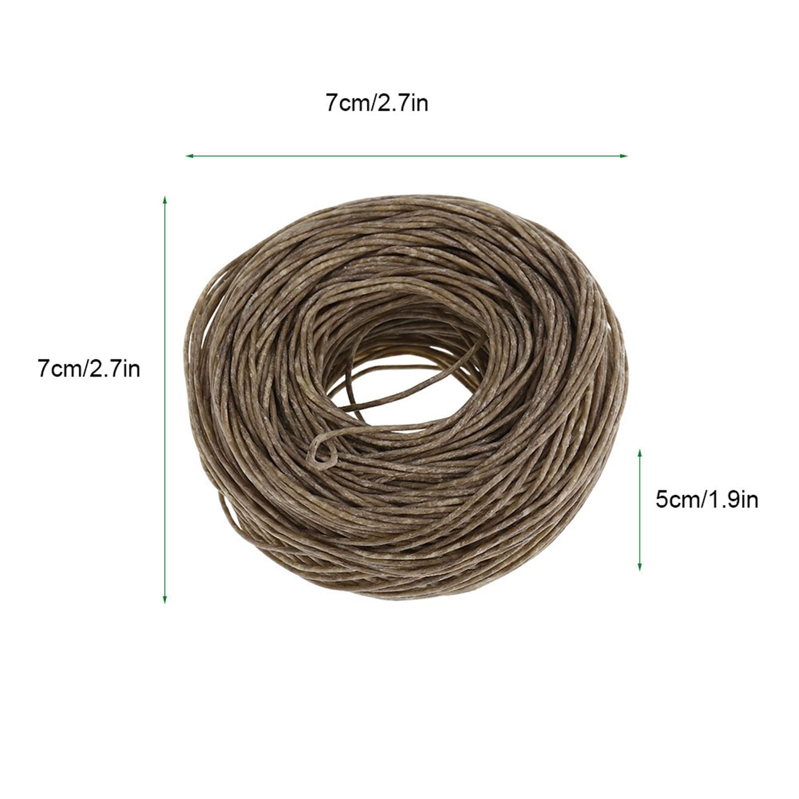 Ejoyous Knot Konopny Organiczny Knot świecy Konopnej z Czystym Woskiem Pszczelim 61 M 1,2 Mm Przycięty na Wymiar dla Majsterkowiczów Produkujących świece Lampy Olejowe Ręcznie Robione świece (Ciemny)