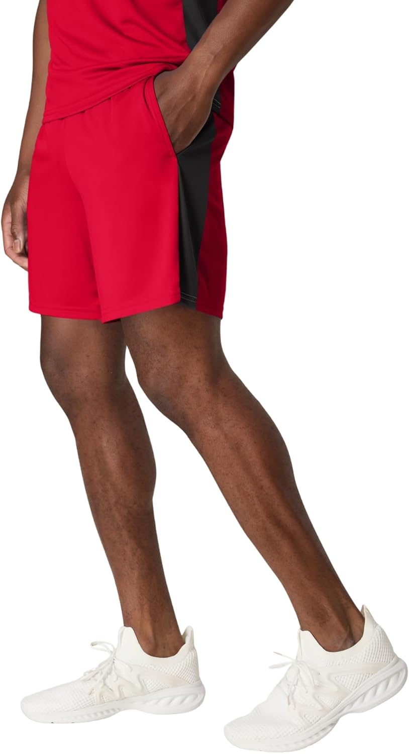 Hanes Men's Shorts, Cool Dri® 7" Color Blocked Short, Moisture Wicking + UPF 40 Men's Athletic Shorts