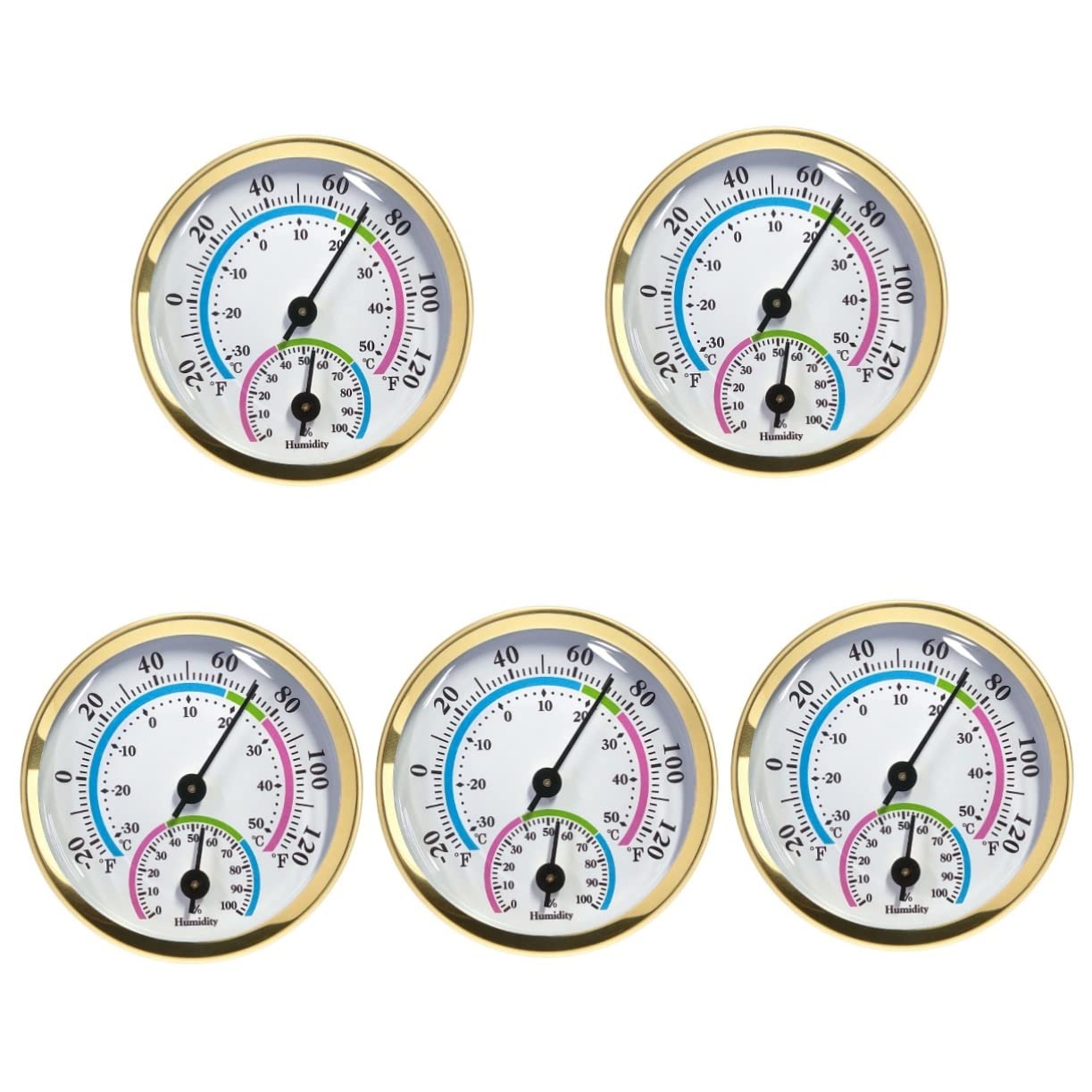 BESPORTBLE 5pezzi Termometro e Igrometro Multifunzionale Da Giardino Sensore Per Misurazione Temperatura e Umidità Design Elegante Per Uso Ed Esterno Facile Da Installare Per Uffici e