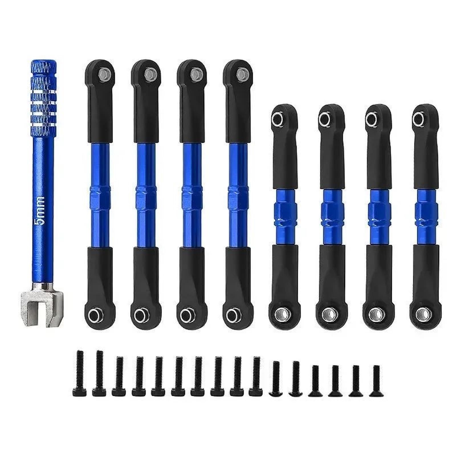 Per Slash TRXS 7018 7038 1/16 RC Auto Parti Aggiornamento Metallo Anteriore Posteriore Punta Collegamenti Con Sfere Cave Accessori Ricambi Modellini RC