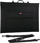 Nicpro Light Weight Art Portfolio Bag, 23 x 31 Black Art Canvas Portfolio Case with Detachable Shoulder Strap, Leather Corners, Carrying Storage Case for Artwork, Poster, Sketching, Drawing