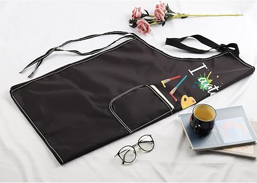 Miniatura 6 de MBMSO Delantal de artista de pintura, delantal artístico, regalos de pintor, regalos divertidos para profesores, estudiantes, delantal de pintura,