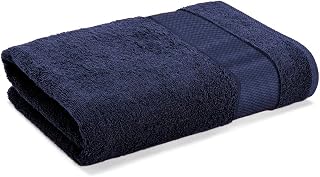Wakefit Towels for Bath, Towels for Bath Large Size 500 GSM Bath Towel for Men/Women, Bathing Towel, Towels for Bath Women/Men, Terry 100% Cotton 1 Piece (Navy Blue)