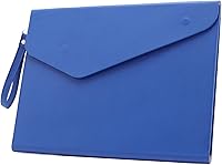 Vista 12 de Enyuwlcm Carpeta de cuero PU A4 para documentos, carpeta con estilo de cartera con correa y cierre magnético invisible (negro)