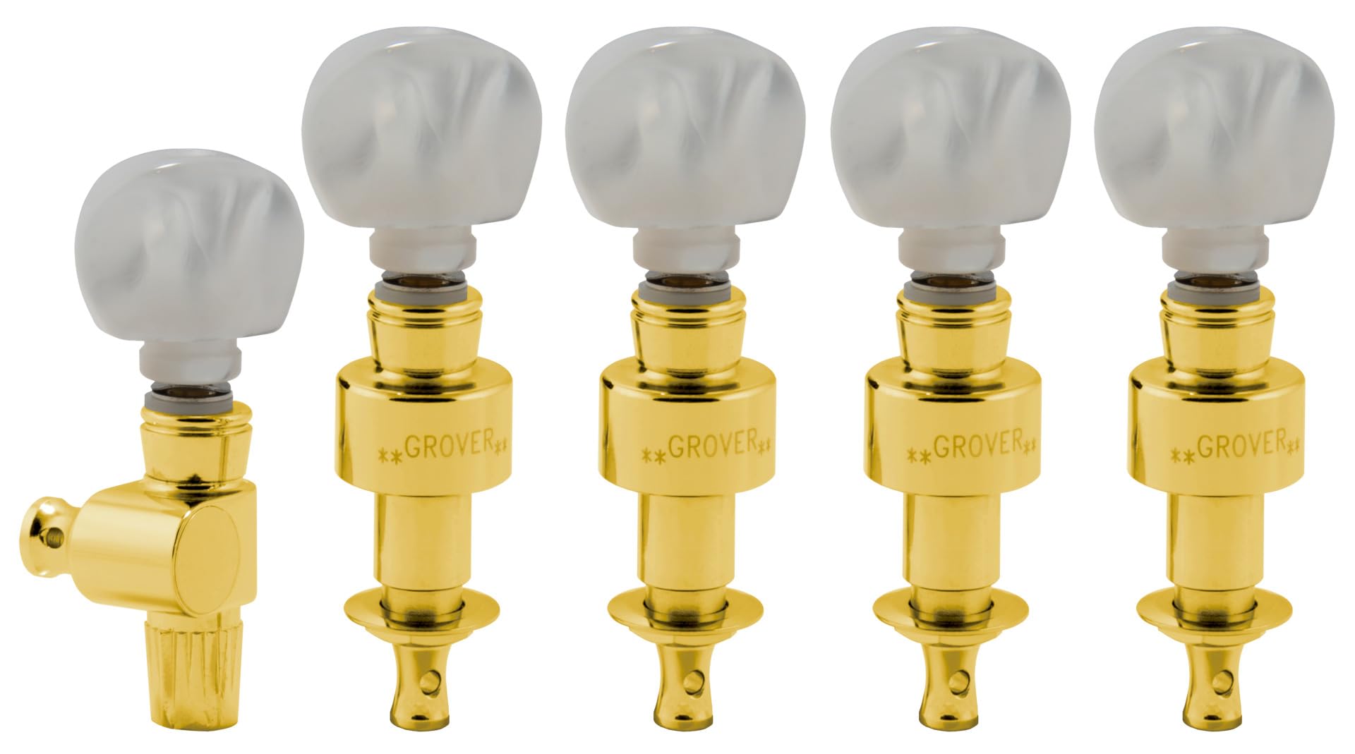 Grover Juego de 5 Geared Banjo pinzas máquinas 124 G5