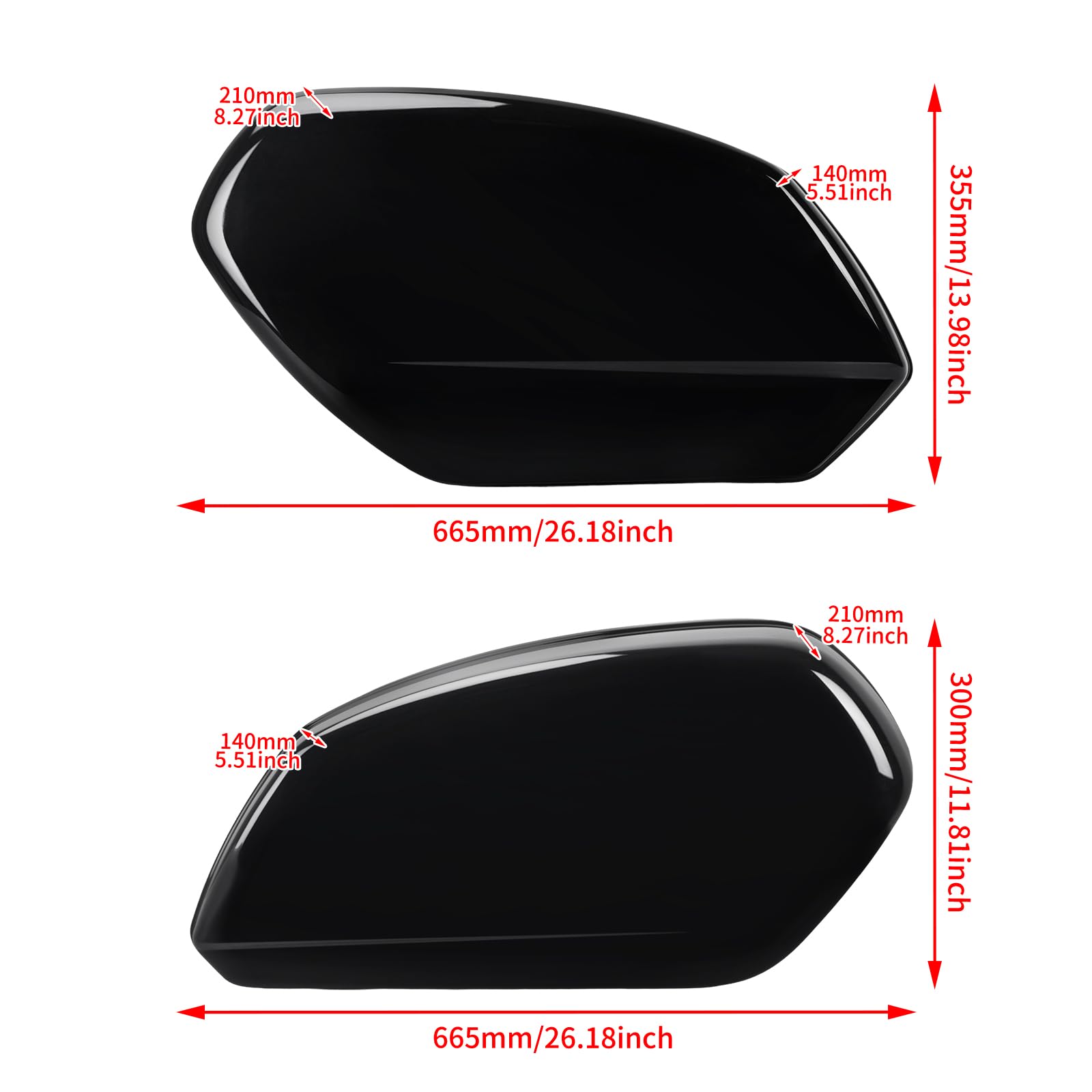 Motorrad Seitenkoffer & Docking-Kit Fit für Harley Low Rider ST FXLRST 2022-2024 Low Rider S FXLRS 2020-2024 Low Rider FXLR 2018-2020 Schwarz