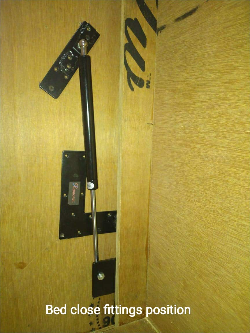 Murphy Bed Hardware kit with Folding Bracket .Easy DIY Vertical Wall Bed |150kg+150kg Hydraulic Capacity Mechanism | Calling Customer Support 1