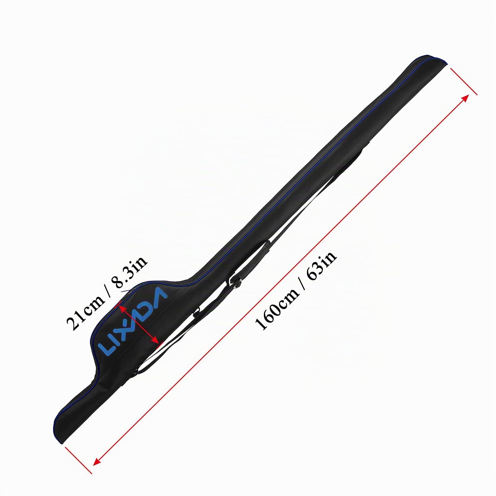 Lixada Borsa Canna da Pesca 160cm Impermeabile Portatile Sacca Porta Canne da Pesca Pieghevole Durevole con Maniglia e Tracolla Organizer per Attrezzatura da Canne