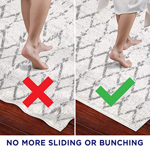 Jonathan Y Pad200A-4 Ultra Stop Rug Pad 4 Ft. X 6 Ft. Area Rug, Solid, Casual, Latex Free, Pvc-Coated Polyester.25" Thick, For Tile And Hard-Surface Floors, Cream #TOP4